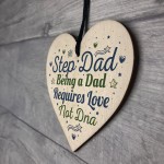 Step Dad Daddy Gifts Christmas Birthday Wooden Heart Plaque Sign