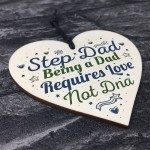 Step Dad Daddy Gifts Christmas Birthday Wooden Heart Plaque Sign