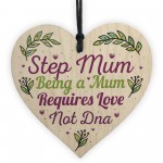 Step Mum Mummy Gifts Christmas Birthday Wooden Heart Plaque Sign