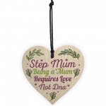 Step Mum Mummy Gifts Christmas Birthday Wooden Heart Plaque Sign