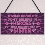 Funny Best Friend SISTER Hanging Plaque Friendship Birthday Gift