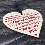 Soulmate Wooden Heart Gifts For Him Her Anniversary Gift 