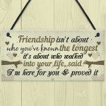 Friendship Plaque Gifts For Women Best Friend Christmas Birthday