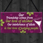 Funny Friendship Gifts For Women Birthday Plaque Alcohol Sign