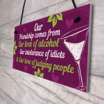 Funny Friendship Gifts For Women Birthday Plaque Alcohol Sign