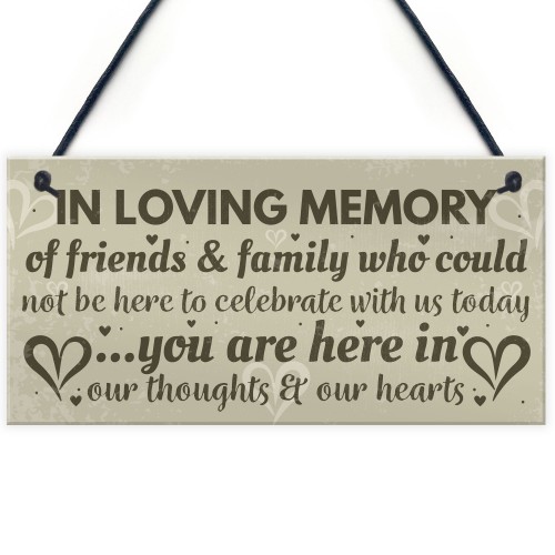 In Memory Plaque Christmas Tree Memorial Bauble Wedding Sign