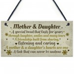 Mother And Daughter Gift Hand Made Home Sign Plaque Mum Gift