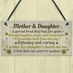 Mother And Daughter Gift Hand Made Home Sign Plaque Mum Gift