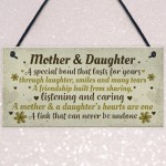 Mother And Daughter Gift Hand Made Home Sign Plaque Mum Gift