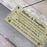 Mother And Daughter Gift Hand Made Home Sign Plaque Mum Gift