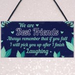 Funny Best Friend Sign Friendship Gift Hanging Thank You Plaque