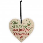 Novelty Gin Gift Funny Christmas Tree Bauble Decoration Heart