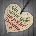 Novelty Gin Gift Funny Christmas Tree Bauble Decoration Heart