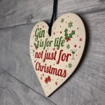 Novelty Gin Gift Funny Christmas Tree Bauble Decoration Heart