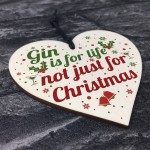 Novelty Gin Gift Funny Christmas Tree Bauble Decoration Heart