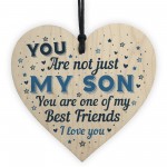 Son Gift Wood Heart Plaque Gift For Teenagers Boys Christmas