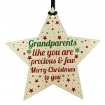 Grandparents Christmas Gifts Wooden Star Tree Bauble Decoration