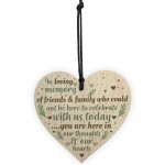 In Loving Memory Memorial Christmas Plaque Wooden Star Tree Gift