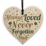 Special Dad Wood Heart Memorial Grave Tribute Plaque Keepsake