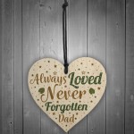 Special Dad Wood Heart Memorial Grave Tribute Plaque Keepsake