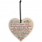 Special Handmade Wood Heart Plaque Gift Best Friend Thank You