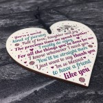 Special Handmade Wood Heart Plaque Gift Best Friend Thank You