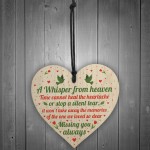 Miss You Always Mum Nan Dad Tribute Wood Heart Memorial Plaque