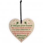 Miss You Always Mum Nan Dad Tribute Wood Heart Memorial Plaque