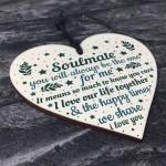 Soulmate Gifts Wood Heart Valentines Day Gift Anniversary Xmas