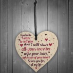 Soulmate Gifts Wood Heart Valentines Anniversary Birthday Gift