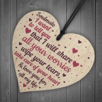 Soulmate Gifts Wood Heart Valentines Anniversary Birthday Gift