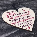 Soulmate Gifts Wood Heart Valentines Anniversary Birthday Gift