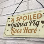 Spoiled Guinea Pig Lives Here Beautiful Handmade Gift Sign