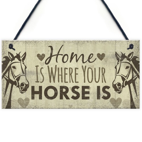 Horse Gift Hanging Plaque Cute Country Home Accessory Gift Sign