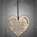 Nanny Plaque Nanny Nana Nanna Gifts Wooden Heart Nanny Present