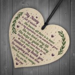 Nanny Plaque Nanny Nana Nanna Gifts Wooden Heart Nanny Present