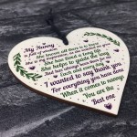 Nanny Plaque Nanny Nana Nanna Gifts Wooden Heart Nanny Present