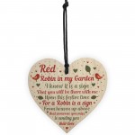 Robins Appear Wood Heart Memorial Christmas Tree Decoration 