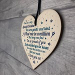 Brother Sister Birthday Gift Wooden Heart Brother Christmas Card