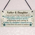 Father And Daughter Gift Plaque Father Gift From Daughter Xmas