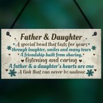 Father And Daughter Gift Plaque Father Gift From Daughter Xmas