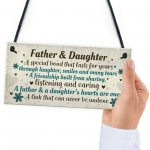 Father And Daughter Gift Plaque Father Gift From Daughter Xmas