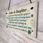 Father And Daughter Gift Plaque Father Gift From Daughter Xmas