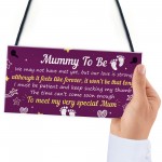 Mummy To Be Gifts From Bump Hanging Plaque Baby Shower Present