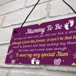 Mummy To Be Gifts From Bump Hanging Plaque Baby Shower Present