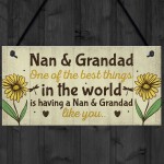 Nan And Grandad Christmas Birthday Gifts Plaque Grandparent Gift