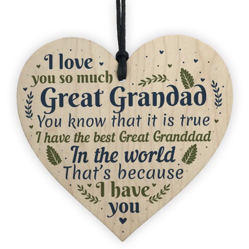 Great Grandad Ornament Heart Christmas Gift Grandad Announcement