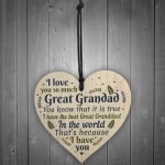 Great Grandad Ornament Heart Christmas Gift Grandad Announcement