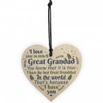 Great Grandad Ornament Heart Christmas Gift Grandad Announcement