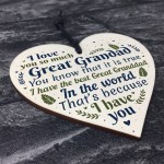 Great Grandad Ornament Heart Christmas Gift Grandad Announcement